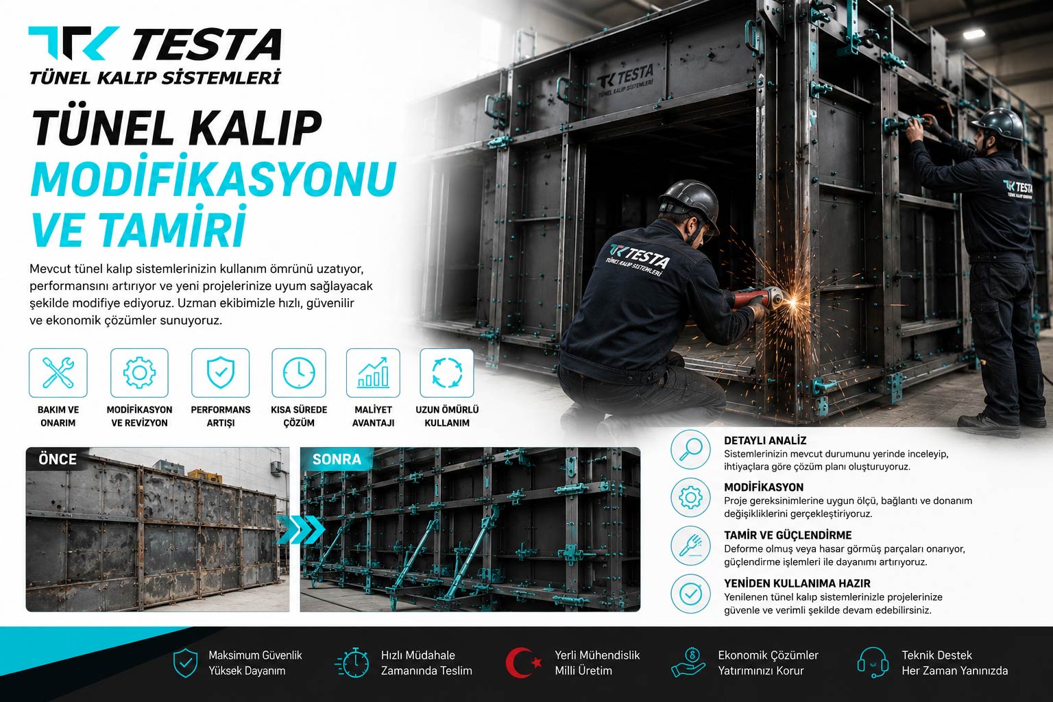 Tünel Kalıp Modifikasyonu ve Tamiri